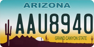 AZ license plate AAU8940