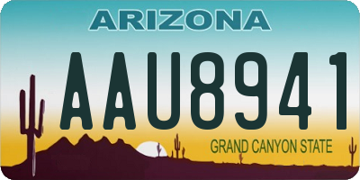 AZ license plate AAU8941