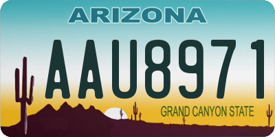 AZ license plate AAU8971