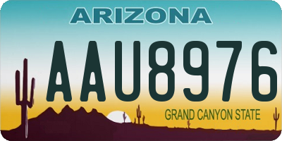 AZ license plate AAU8976