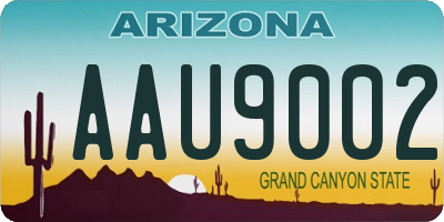 AZ license plate AAU9002