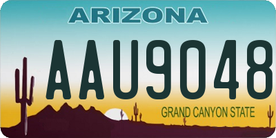 AZ license plate AAU9048