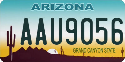 AZ license plate AAU9056