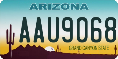 AZ license plate AAU9068
