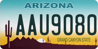 AZ license plate AAU9080