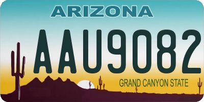 AZ license plate AAU9082