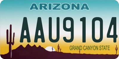 AZ license plate AAU9104