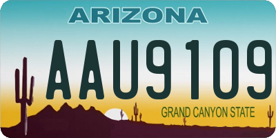 AZ license plate AAU9109