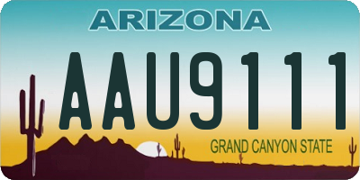 AZ license plate AAU9111