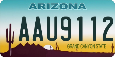 AZ license plate AAU9112