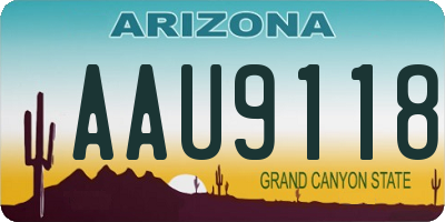 AZ license plate AAU9118