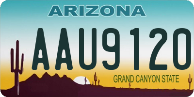 AZ license plate AAU9120