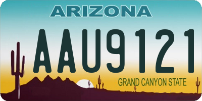 AZ license plate AAU9121