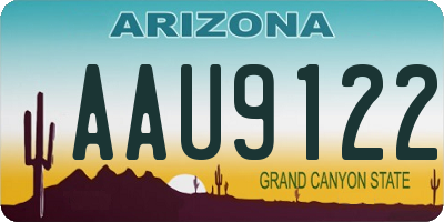 AZ license plate AAU9122