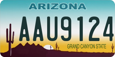 AZ license plate AAU9124