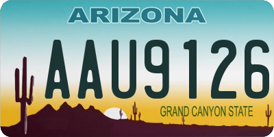 AZ license plate AAU9126