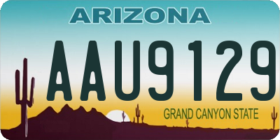 AZ license plate AAU9129