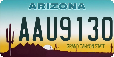 AZ license plate AAU9130