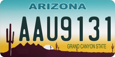 AZ license plate AAU9131