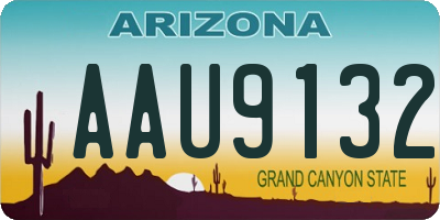 AZ license plate AAU9132