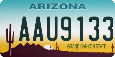 AZ license plate AAU9133