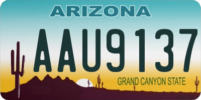 AZ license plate AAU9137