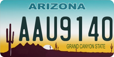 AZ license plate AAU9140