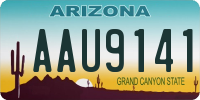 AZ license plate AAU9141