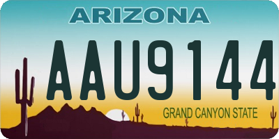 AZ license plate AAU9144