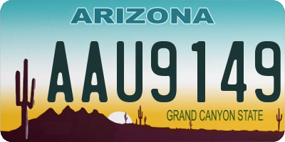 AZ license plate AAU9149