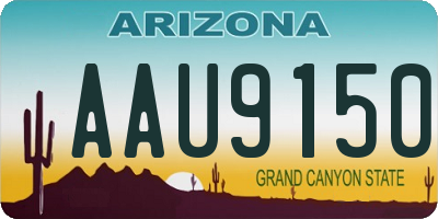 AZ license plate AAU9150