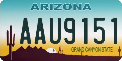AZ license plate AAU9151