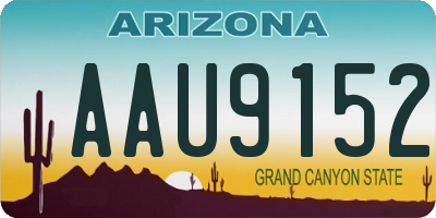 AZ license plate AAU9152