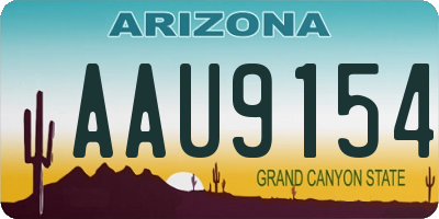 AZ license plate AAU9154