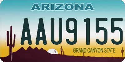 AZ license plate AAU9155