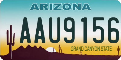 AZ license plate AAU9156