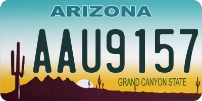 AZ license plate AAU9157