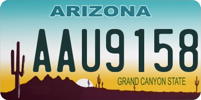 AZ license plate AAU9158