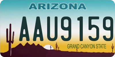 AZ license plate AAU9159