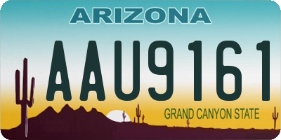 AZ license plate AAU9161