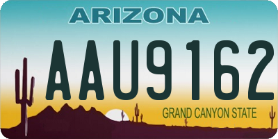 AZ license plate AAU9162