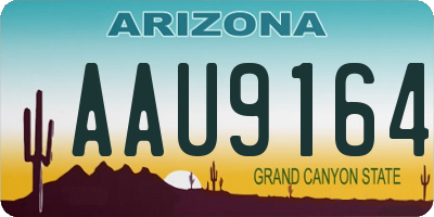 AZ license plate AAU9164