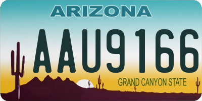 AZ license plate AAU9166