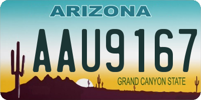 AZ license plate AAU9167