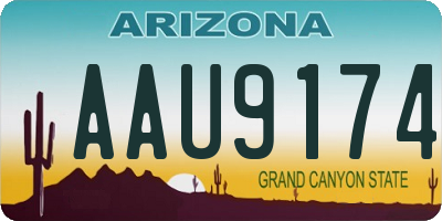 AZ license plate AAU9174