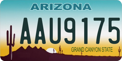 AZ license plate AAU9175