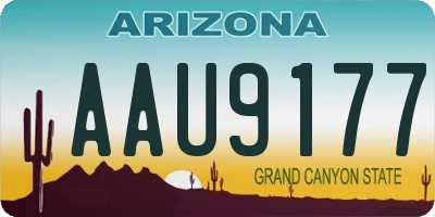 AZ license plate AAU9177