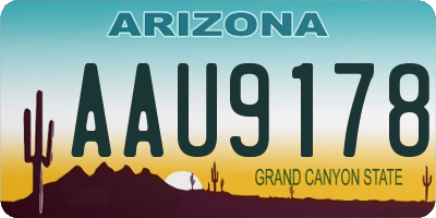 AZ license plate AAU9178