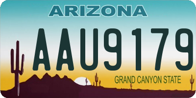 AZ license plate AAU9179