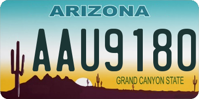 AZ license plate AAU9180